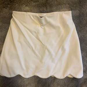 White mini skirt